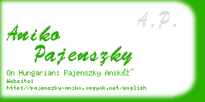 aniko pajenszky business card